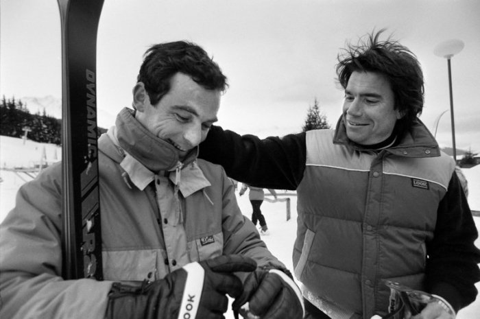 Bernard Tapie aux sports d'hivers en 1984