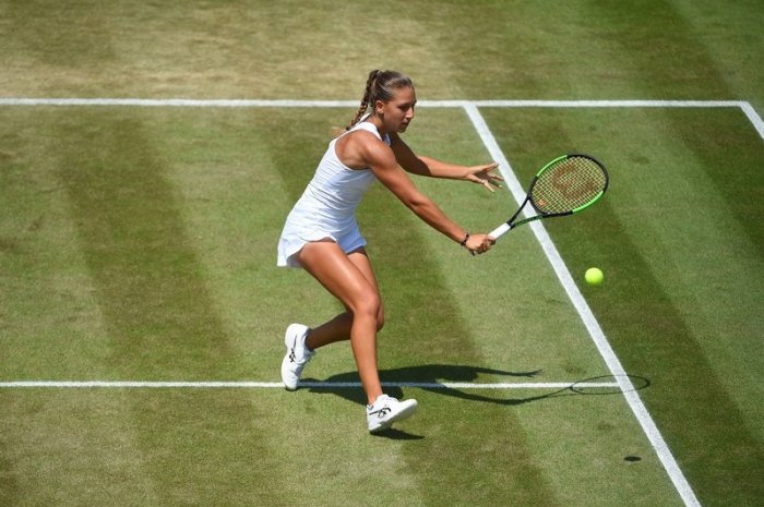Diane Parry au tournoi junior de Wimbledon en 2019